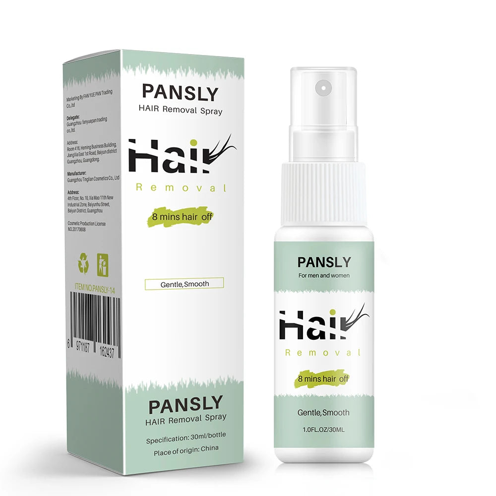 100ML Hair Removal Spray Hair Growth Inhibitor Spray Painless Hair Reduction Permanently Inhibits Hair Growth Skin Silky Smooth Peaceful Pleasures Health and Wellness 30ml removal spray