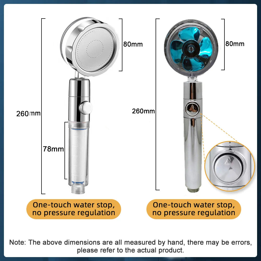 High-Pressure Handheld Showerhead | Filter & Water-Saving