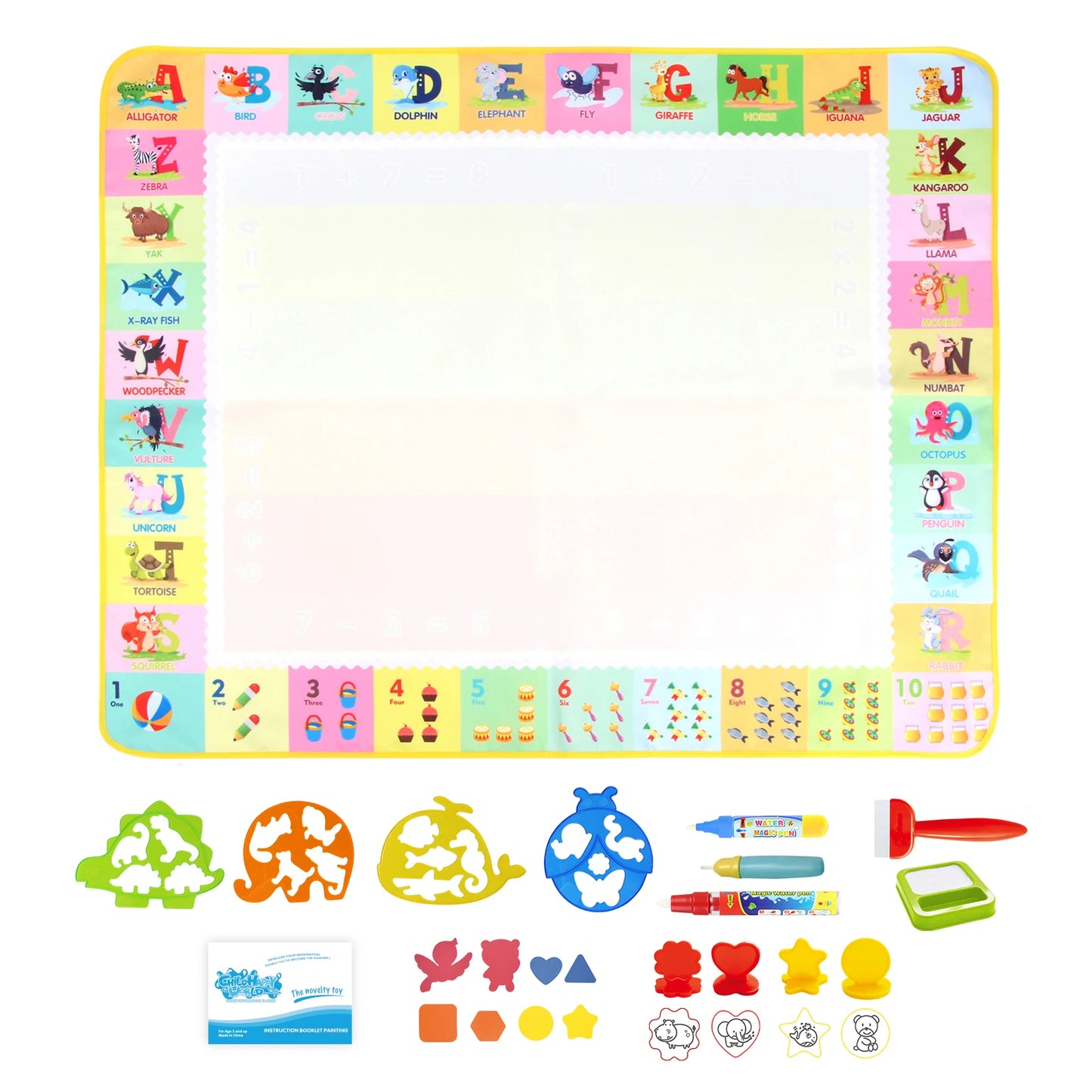 Coolplay Water Doodle Mat Coloring Drawing Reusable Magic Pens