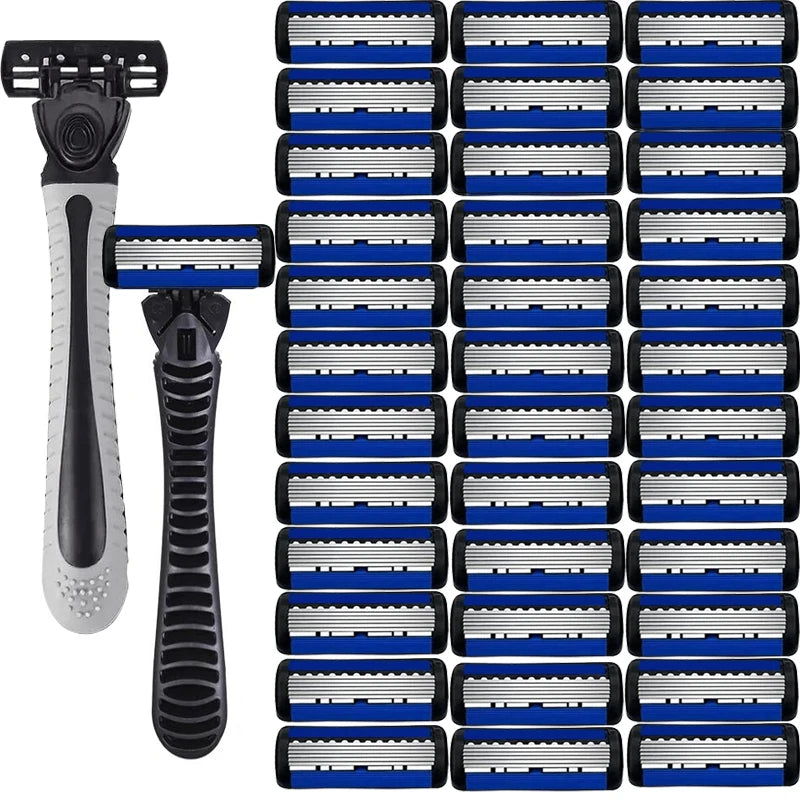 6-Layer Double Edge Safety Razor | Stainless Steel Manual Shaver