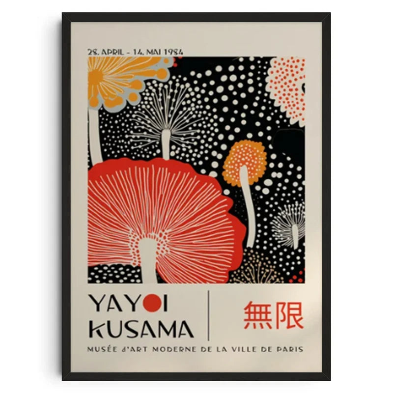Yayoi Kusama Style Abstract Canvas Poster | Frameless Wall Art