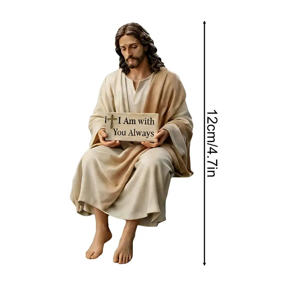 Hand-Painted Resin Jesus Figurine | Spiritual Catholic Statue