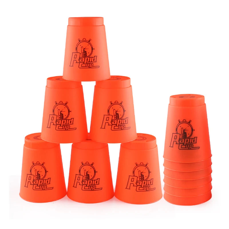 Four Colours Quick Stacks Cups Speed Cup Stacking Game Training Fast