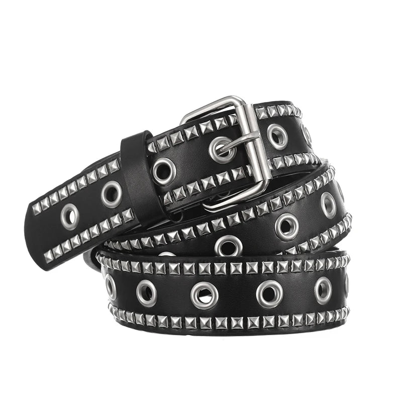 Vintage Bronze Chunky Belt – Y2K Punk Grunge Jean Belt Unisex
