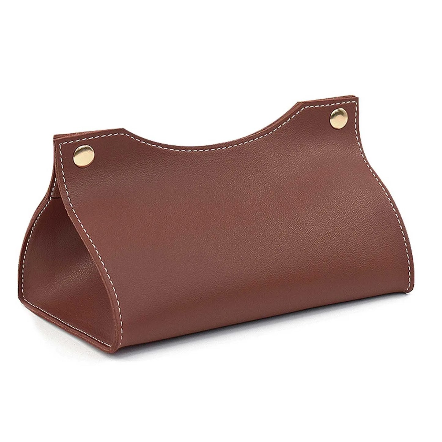 PU Leather Tissue Box Cover Holder – Desktop & Home Organizer