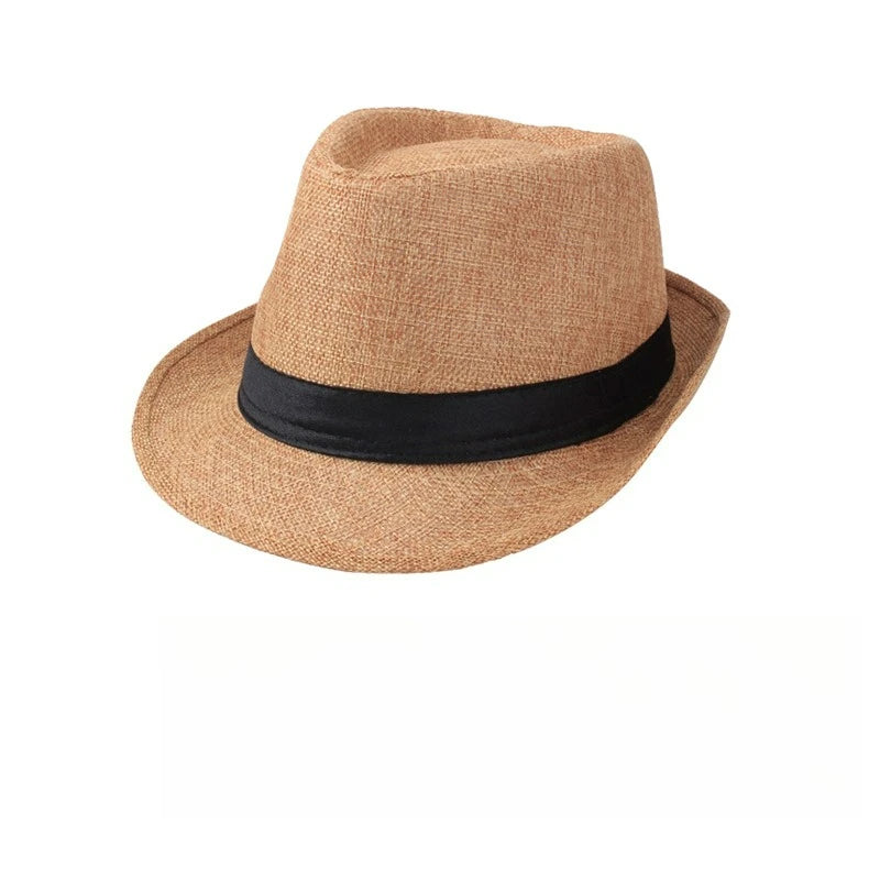British Linen Jazz Top Hat | Unisex Rolled Brim Sun Hat