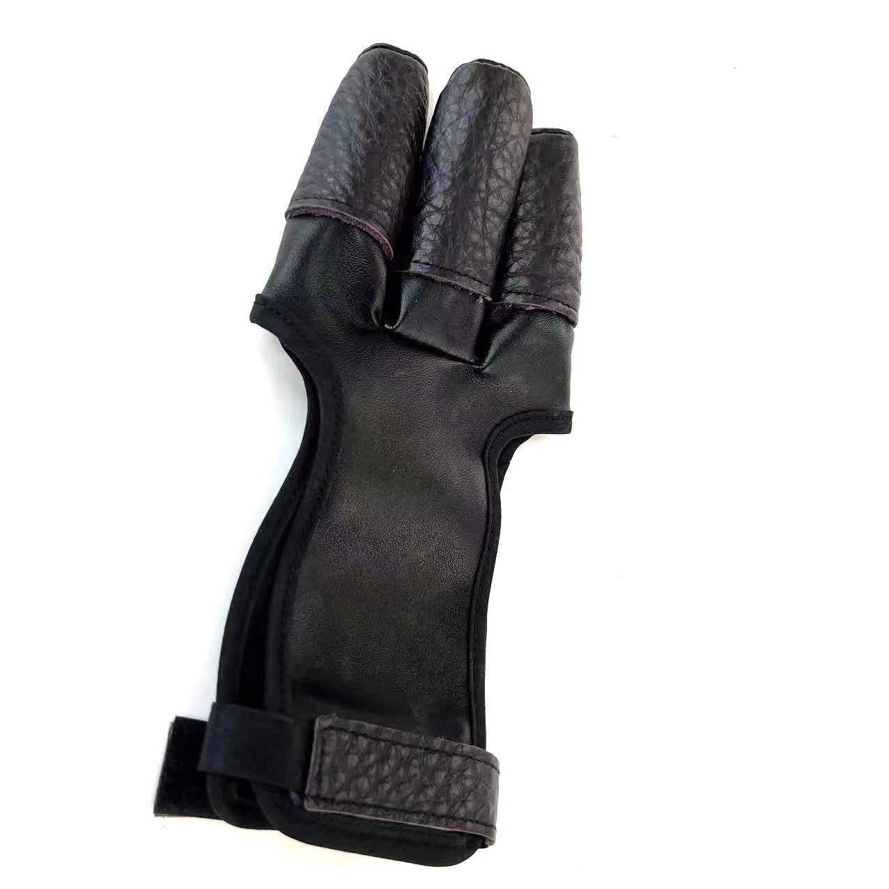 Archery Finger Guard Glove Cowhide PU 3 Fingers Gloves Outdoor