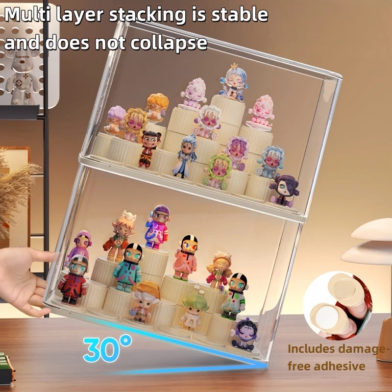 Transparent Acrylic Blind Box Display Rack – Dustproof Desktop