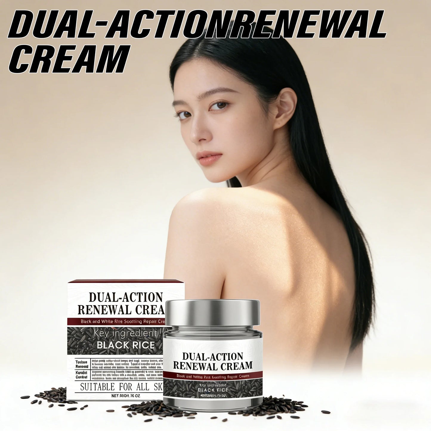 Black Rice Nourishing Body Cream Firming Elasticity Moisturizing Soothing Dry Skin Daily Care for Smooth Soft Skin Korean Makeup Peaceful Pleasures Health and Wellness