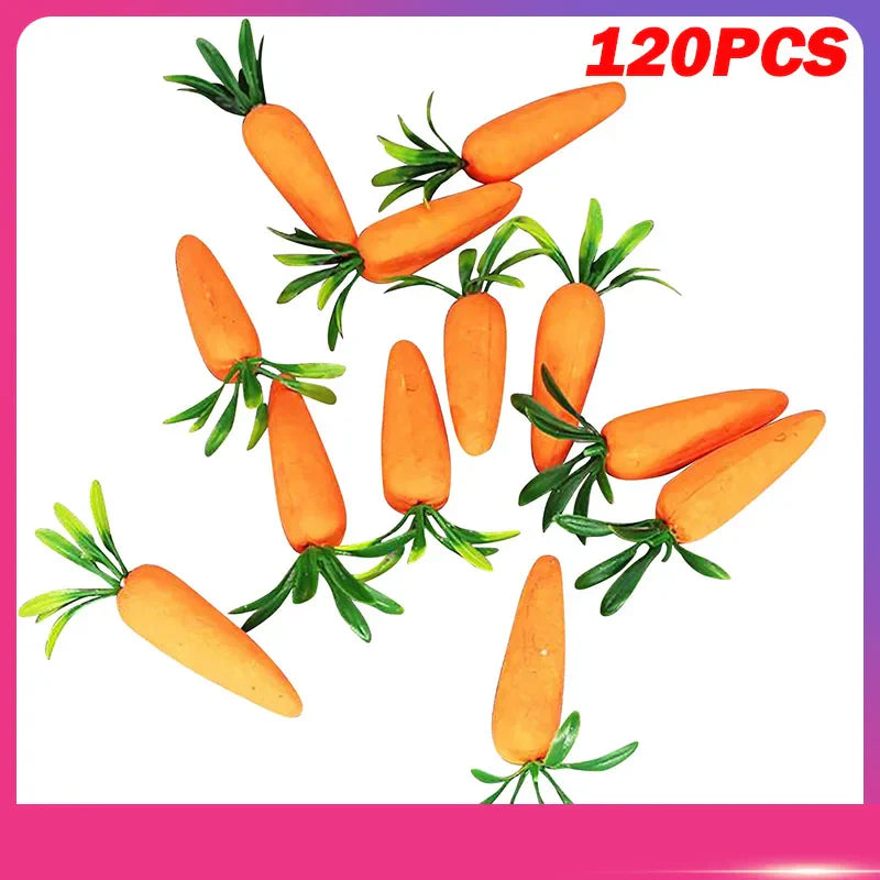 12-Pack Artificial Foam Carrots – Easter & Party Décor