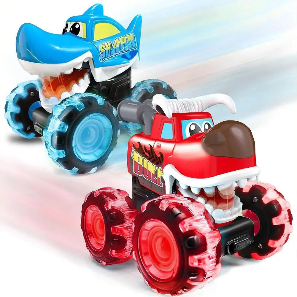 Light-up Truck Toy Cars Press Inertial Safety Car Model