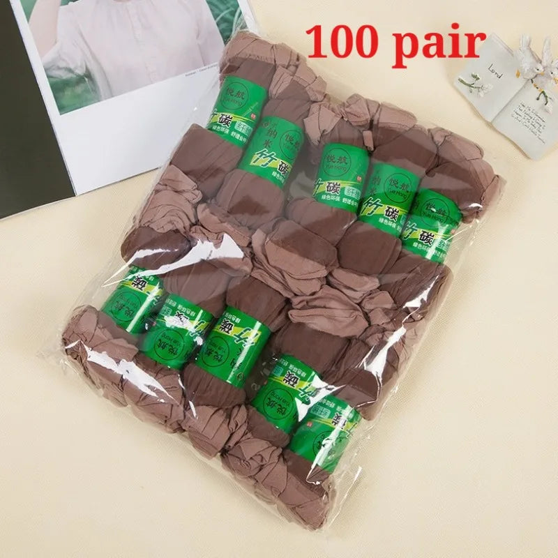 Women's Ultrathin Transparent Nylon Ankle Socks | 10–100 Pairs