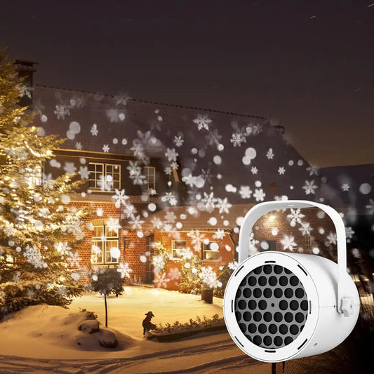Christmas LED Snowflake Projector Light – Indoor & Outdoor Holiday Projector Light Peaceful Pleasures Health and Wellness