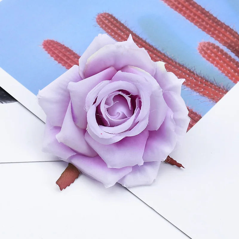Artificial Silk Rose Flower Heads 5/10 Pcs – Wedding & Decor