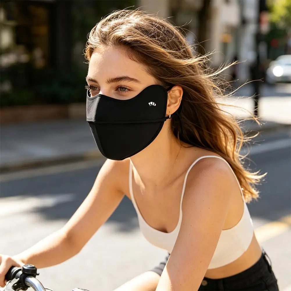 3DProtection Face Mask,Breathable Cooling Mask for Women,Eye Corner UV Protective Washable Face Shield for Outdoor Cycling Golf Peaceful Pleasures Health and Wellness