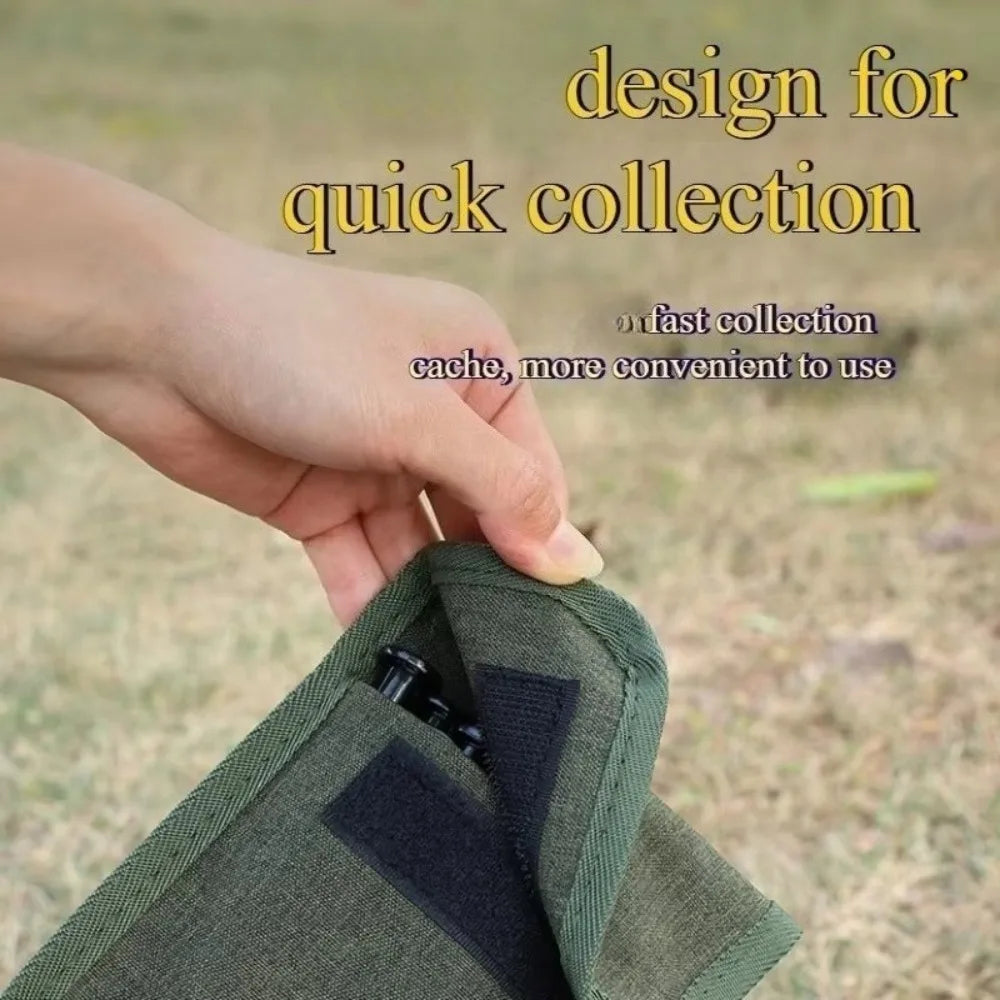 Oxford Cloth Camping Tent Stake Bag & Multifunctional Tool Pouch