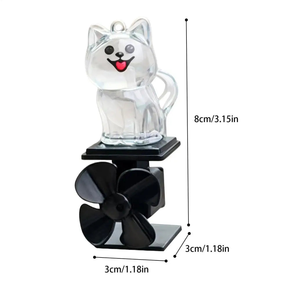 Wind-Powered Handlebar Dog Figurine – Spins & Glows at Night