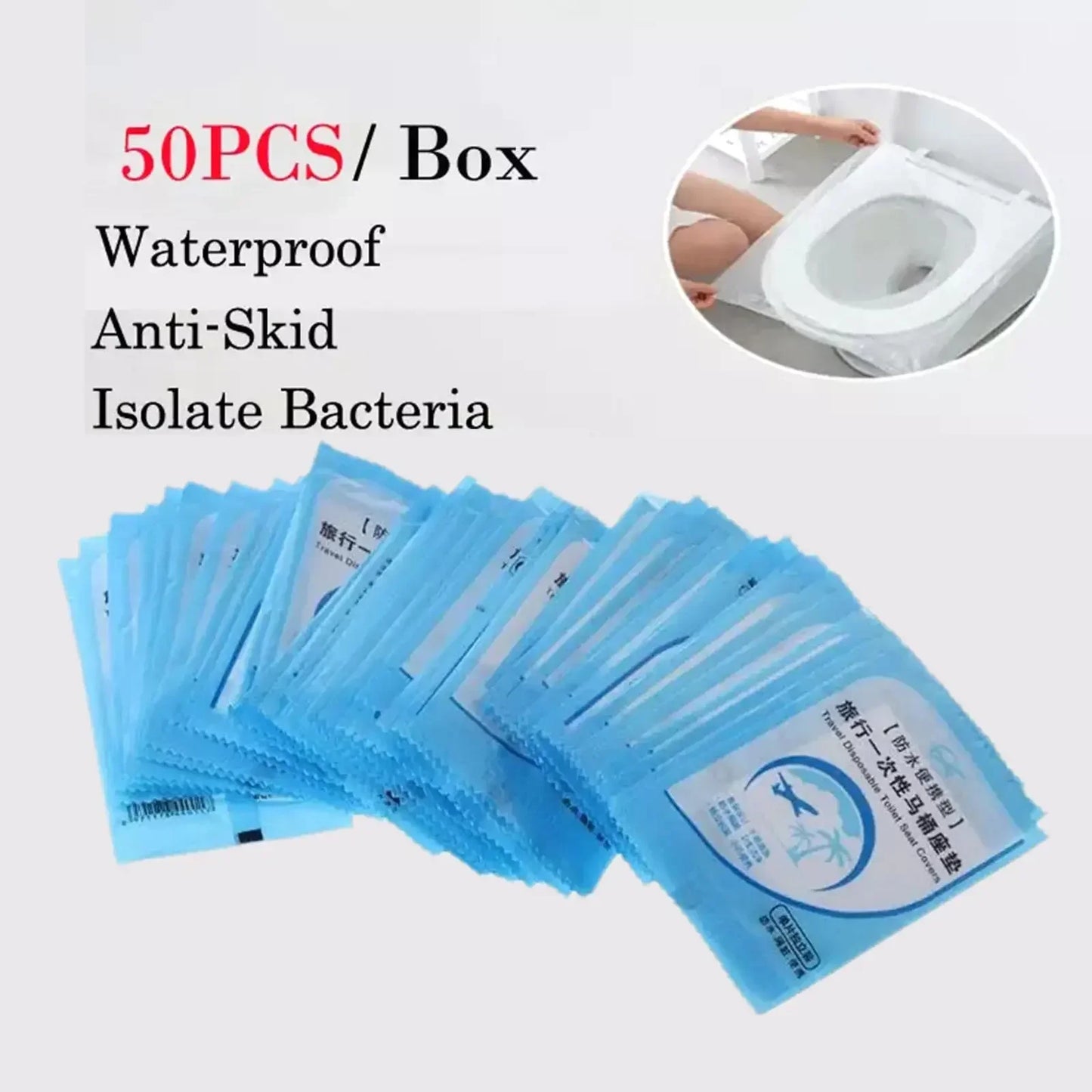 Disposable Toilet Seat Covers Waterproof Travel Pack 10–50 Pcs