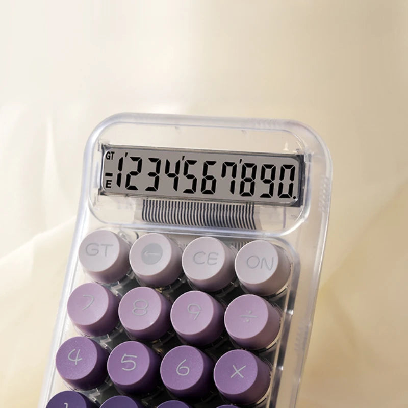 Cute Gradient 10-Digit Desktop Calculator – Battery Powered