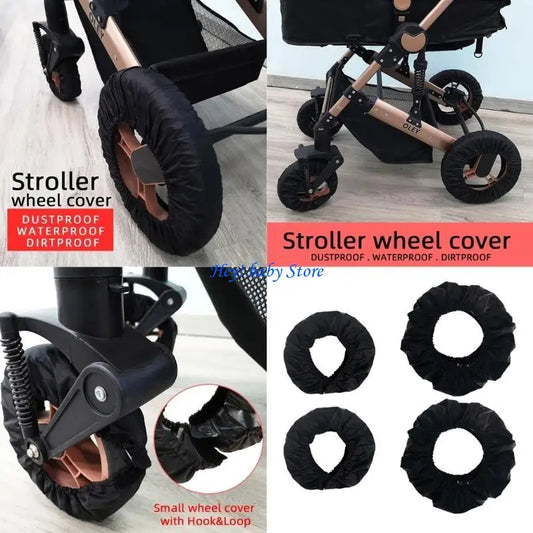 Baby Stroller Wheel Covers 4-Pack – Water & Wear Resistant Stroller Wheel Covers Peaceful Pleasures Health and Wellness China Mainland