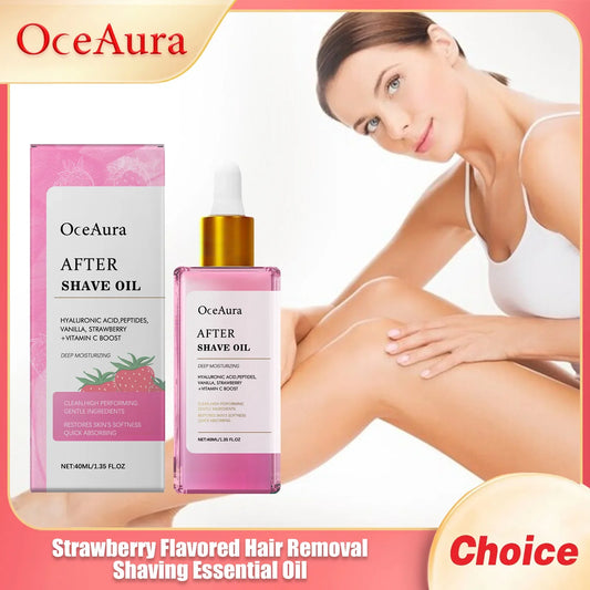 OceAura Strawberry After-Shave Nourishing Oil | Smooth Skin 40ml After-Shave Body Oil Oasis Select