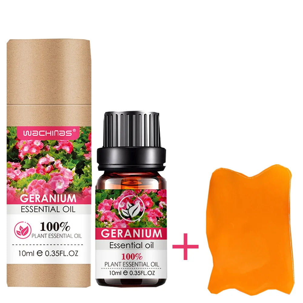 Geranium Essential Oils,100% Pure Nature for Aromatherapy, Diffuser, Humidifier, Massage, Relieve Anxiety & Stress With Tool Peaceful Pleasures Health and Wellness 1 piece and tool 10ml