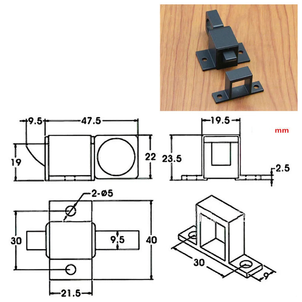 Automatic Self-Closing Door Bolt Latch | Spring-Loaded Lock
