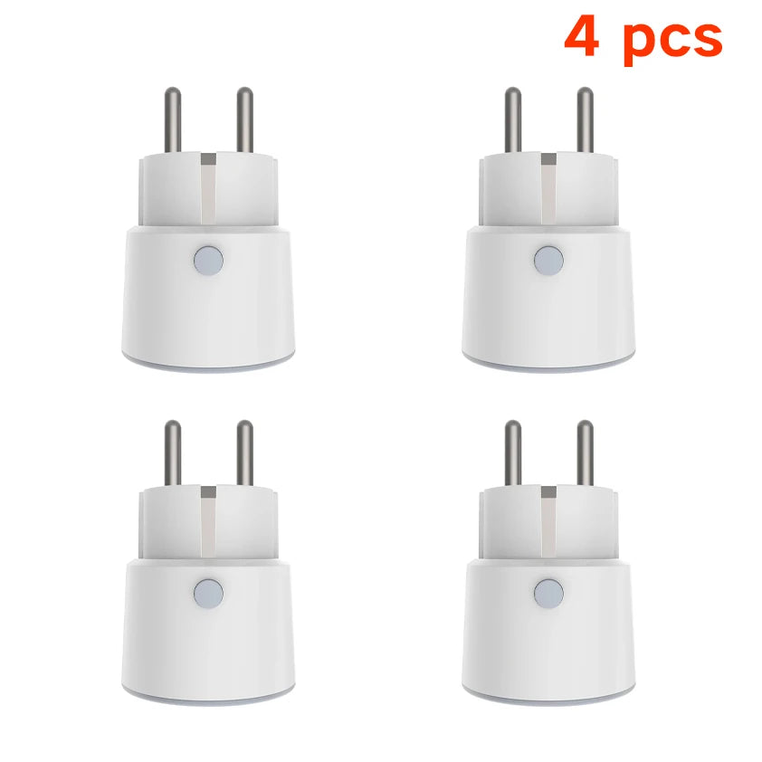 TUYA Smart Plug Matter Wi-Fi Socket 16A Smart Timer Outlet Power Monitor Support Homekit Work With Google Home Alexa Peaceful Pleasures Health and Wellness 4 Pcs