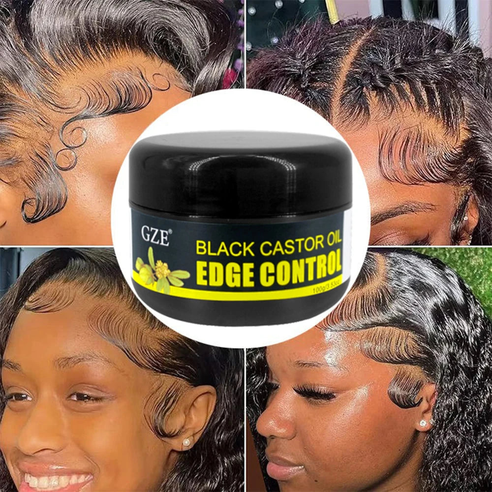 GZE African Black Castor Extra Hold Edge Control Hair Wax Gel