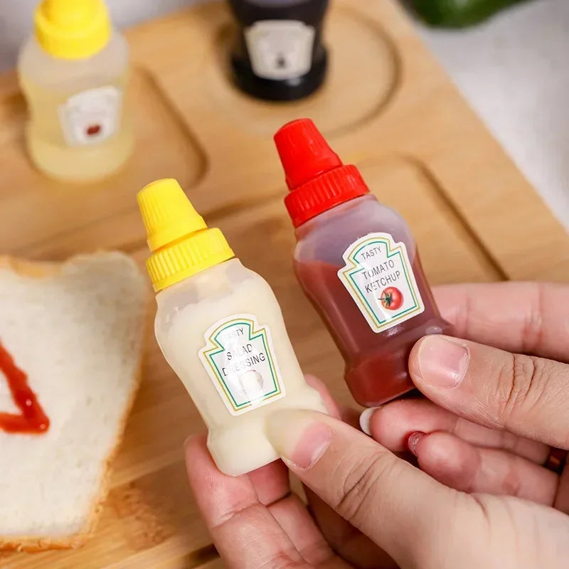 Portable Mini Sauce Squeeze Bottles | Refillable Condiment Set