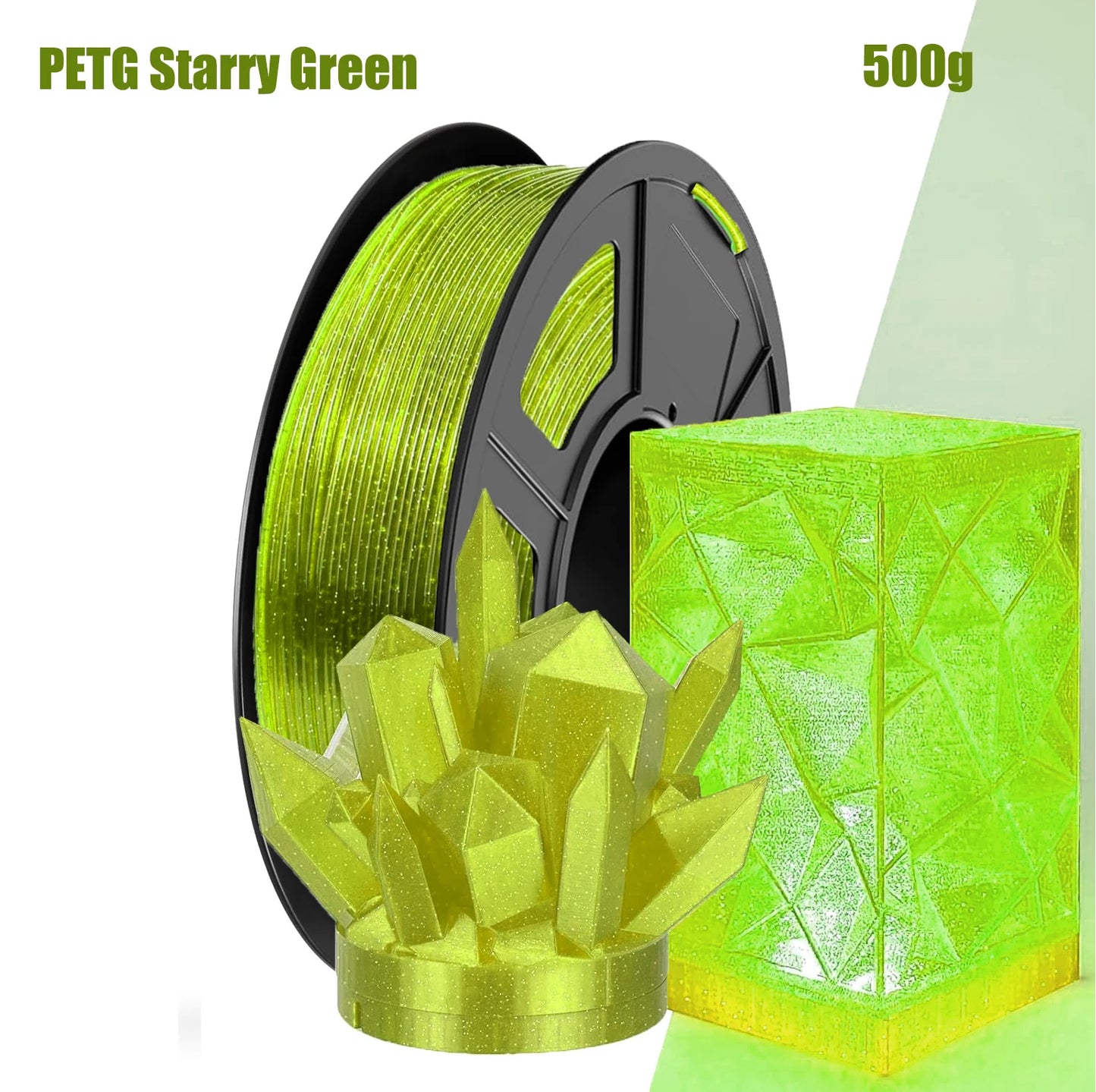 DINGSUN Starry PETG Filament 1.75mm – Transparent 3D Printer Spool