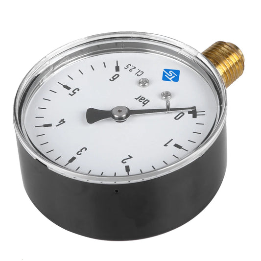 6 Bar Pressure Gauge 2.3" Face | Air Water Oil Gas Manometer Pressure Gauge Peaceful Pleasures Health and Wellness