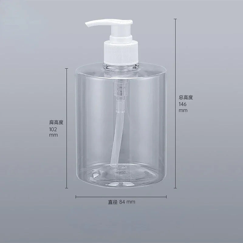 3pcs 500ml Hand Sanitizer Gel Transparent Bottle Cosmetic Body Lotion Press Bottle Shampoo Bath Gel Plastic Bottle Peaceful Pleasures Health and Wellness 02