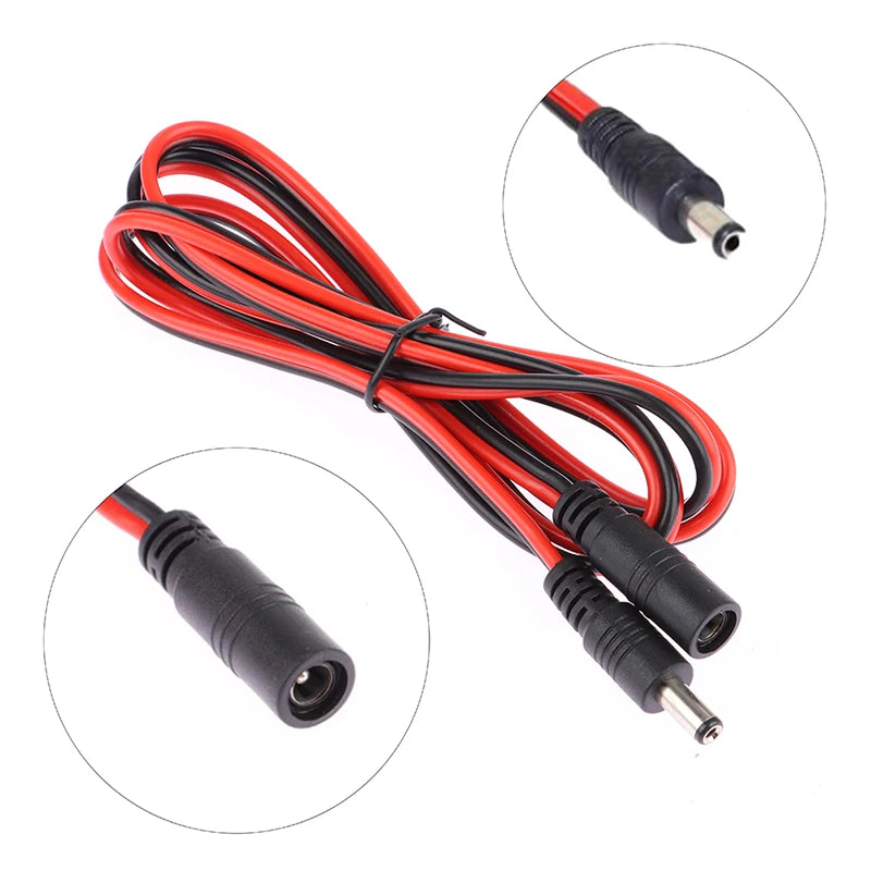 16AWG DC Power Extension Cable 5.5x2.1mm Female to Male 1.5m DC Power Cable Peaceful Pleasures Health and Wellness 1pcs