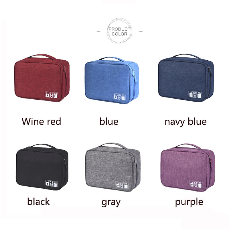Cable Management Organizer Cable Winder Digital Product Storage Bag Phone Cord Protector Zipper Pouch Case Accessories Supplies Peaceful Pleasures Health and Wellness