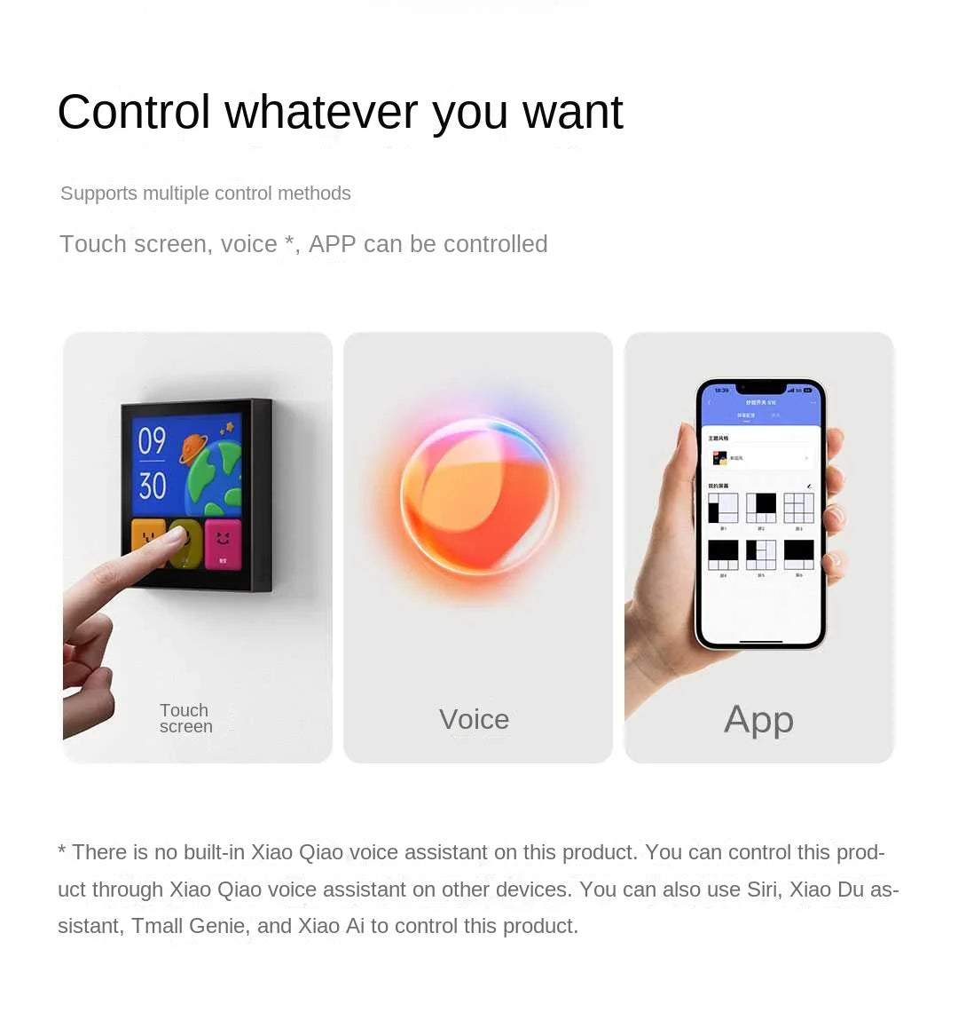 Aqara S1E Smart Magic Switch Touch Control 4" Full LED Timer Calendar Power Statistics Scene Setting Remote For Homekit APP Peaceful Pleasures Health and Wellness