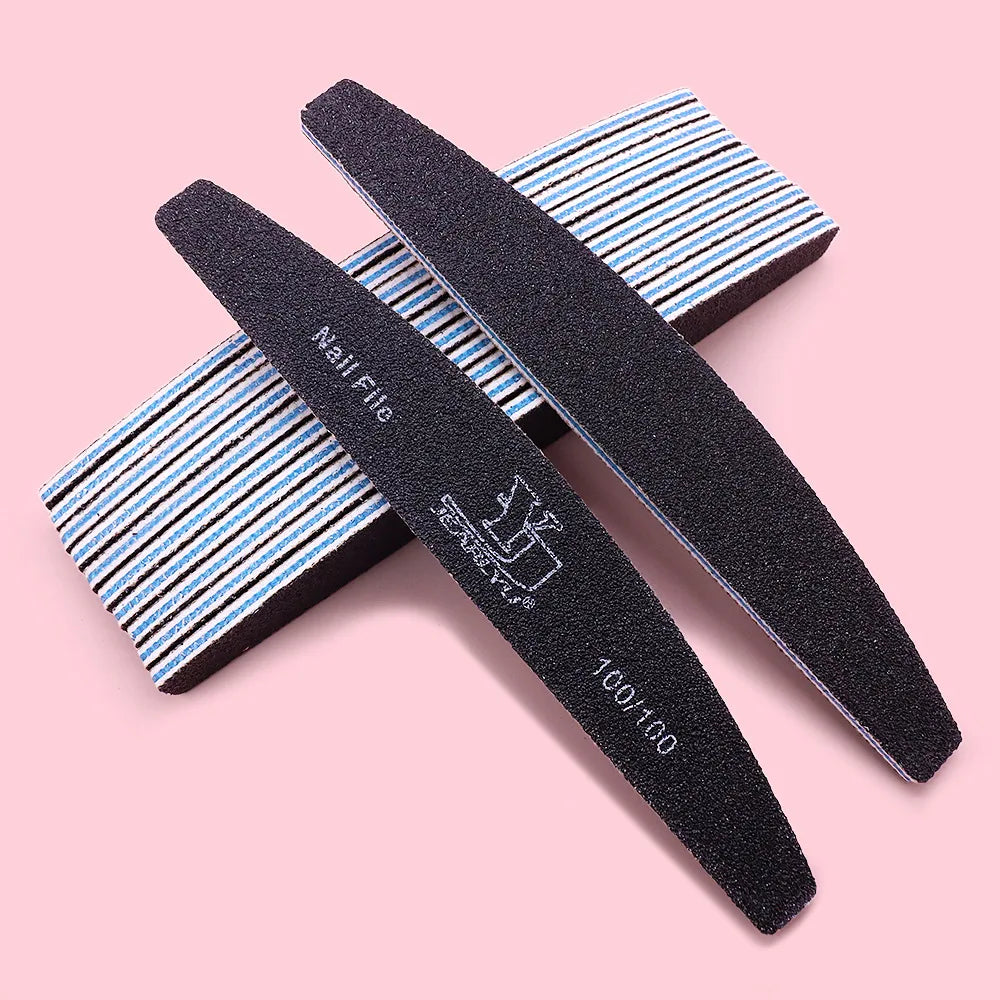5Pcs/Lot Nail File Mix Color Limas 80/100/150/180/240 Grit Professional Sandpaper Cuticle Remover Buffer Files Manicure Tool Set Peaceful Pleasures Health and Wellness Grit-100