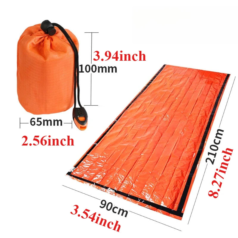Emergency Mylar Survival Sleeping Bag | Thermal EDC Camping Gear Emergency Survival Bag Peaceful Pleasures Health and Wellness