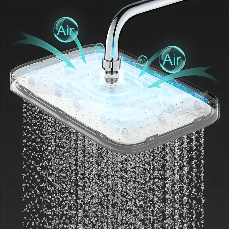 13" Square Rainfall Shower Head – Large Panel Top Spray
