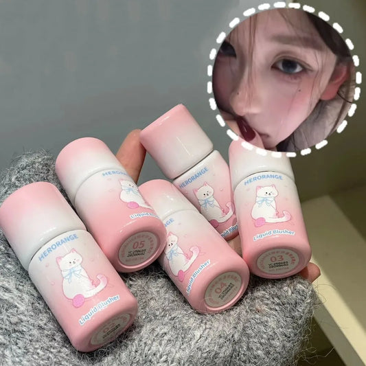 Korean Liquid Blush Matte Natural Finish | Sponge Brush Head Liquid Blush Peaceful Pleasures Health and Wellness
