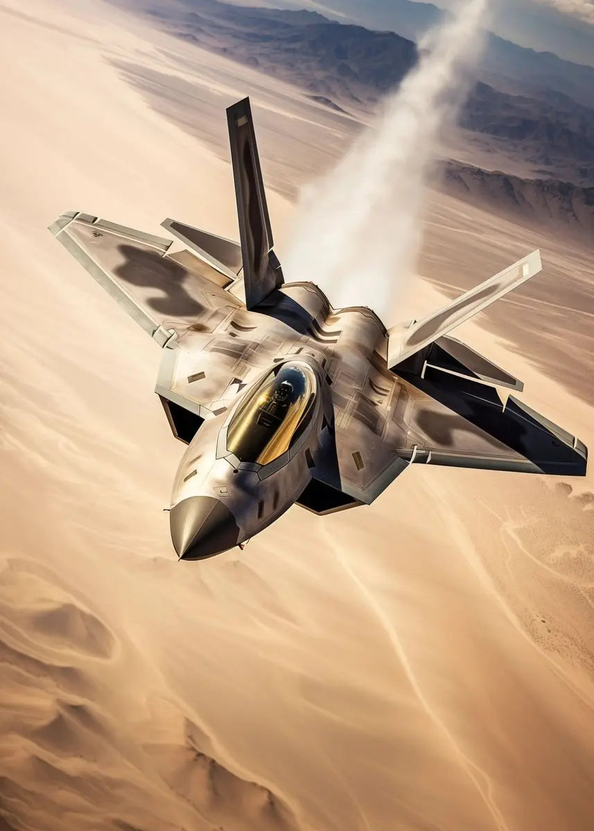 Military Fighter Jet Canvas Wall Art | Aviation Poster Decor