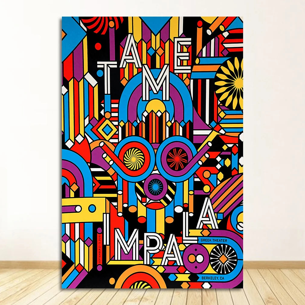 And Prints Rock Music Band Tour Art Canvas Painting Wall Pictures For Living Room Home Decor New Tame Impala Psychedelic Poster Peaceful Pleasures Health and Wellness