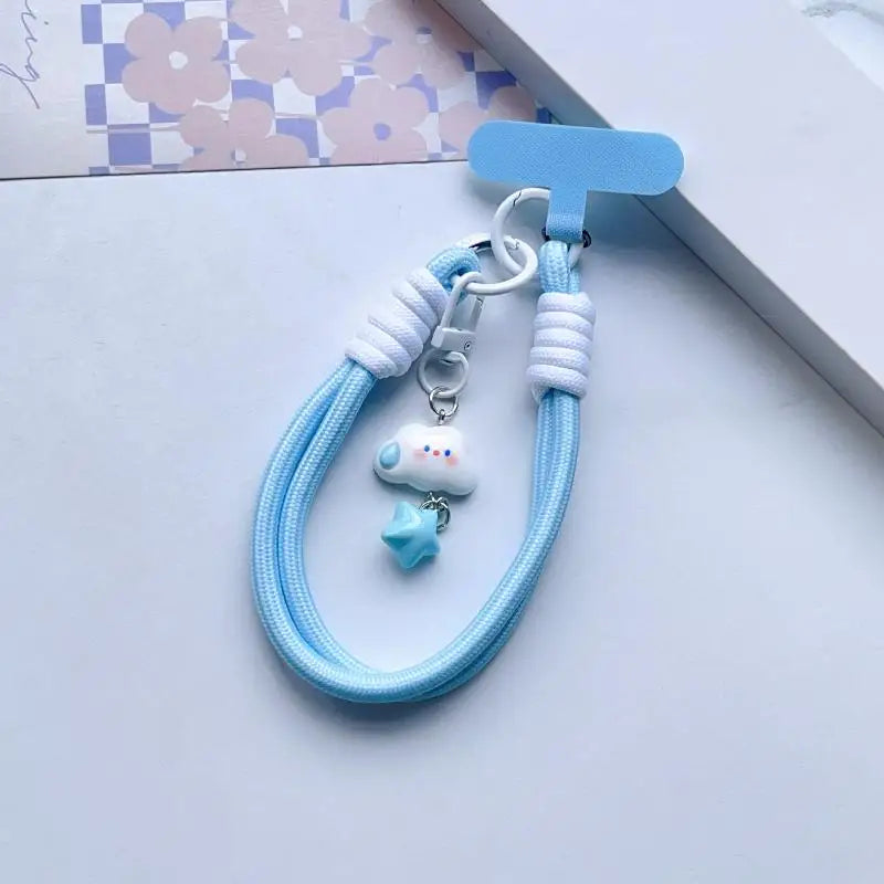 Handmade Acrylic Cloud Phone Lanyard & Keychain Pendant