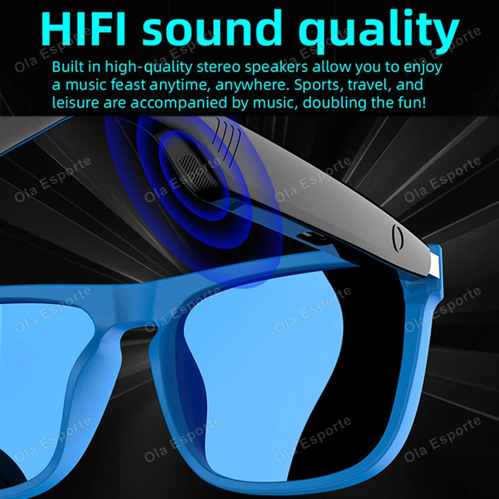 AI Smart Glasses Bluetooth 5.4 Touch Control Music & Calling