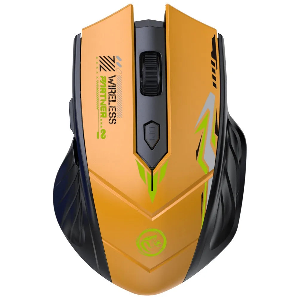 Bluetooth 5.4 Mouse Dual-Mode 2.4G Wireless Mouse 6 Buttons Gaming Mouse Office Silent Mice Rechargeable Mouse For PC Laptop Peaceful Pleasures Health and Wellness YELLOW