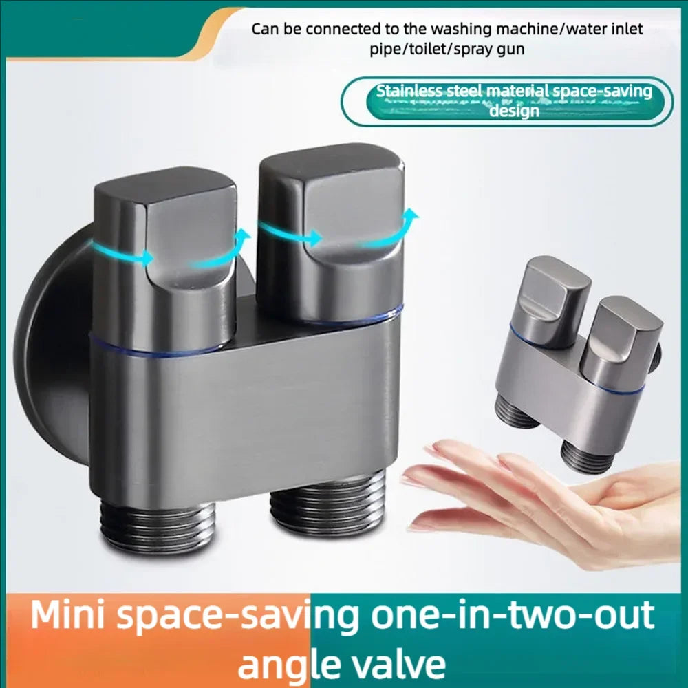 Stainless Steel Dual-Control Angle Valve | Anti-Backflow