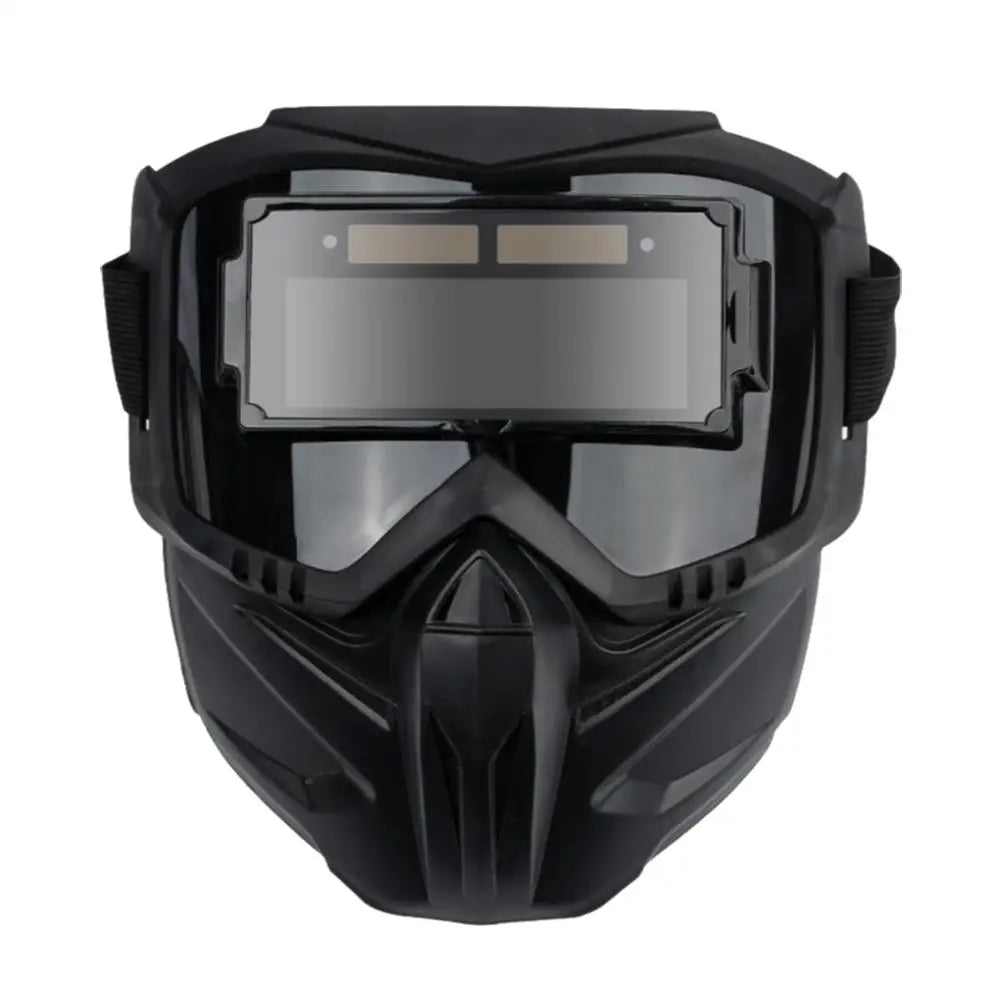 Welding Protective Equipment Face Protector Auto Darkening Welding Glasses Work Adjustable Impact Resistant Welder Face Shield Peaceful Pleasures Health and Wellness Black