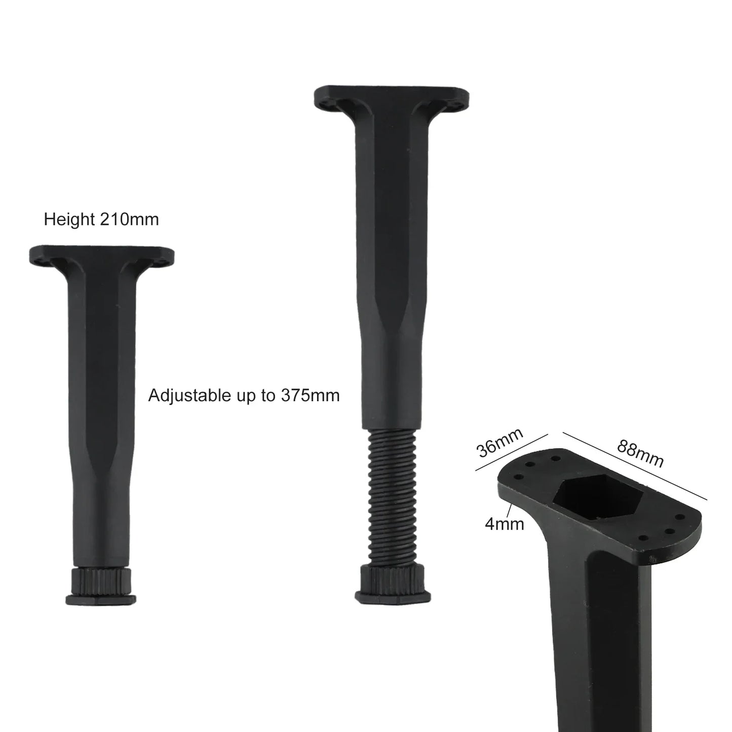 Adjustable Telescopic Furniture Stand – Bed, Sofa & Cabinet Leg