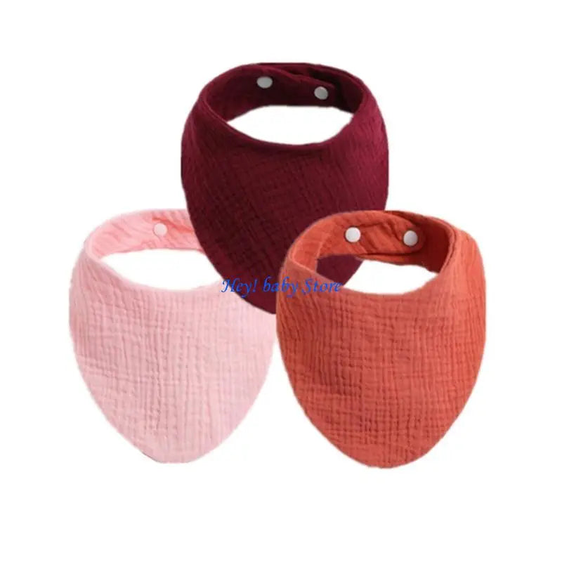 3-Pack Baby Drool Bibs | Soft Cotton Burp Cloths for Newborns