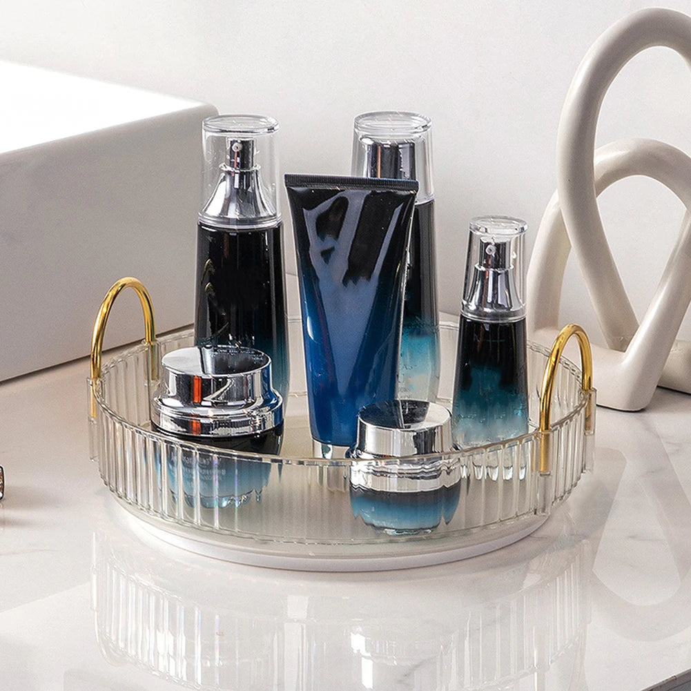 360° Rotating Makeup Organizer | Tiered Cosmetic Storage Rack